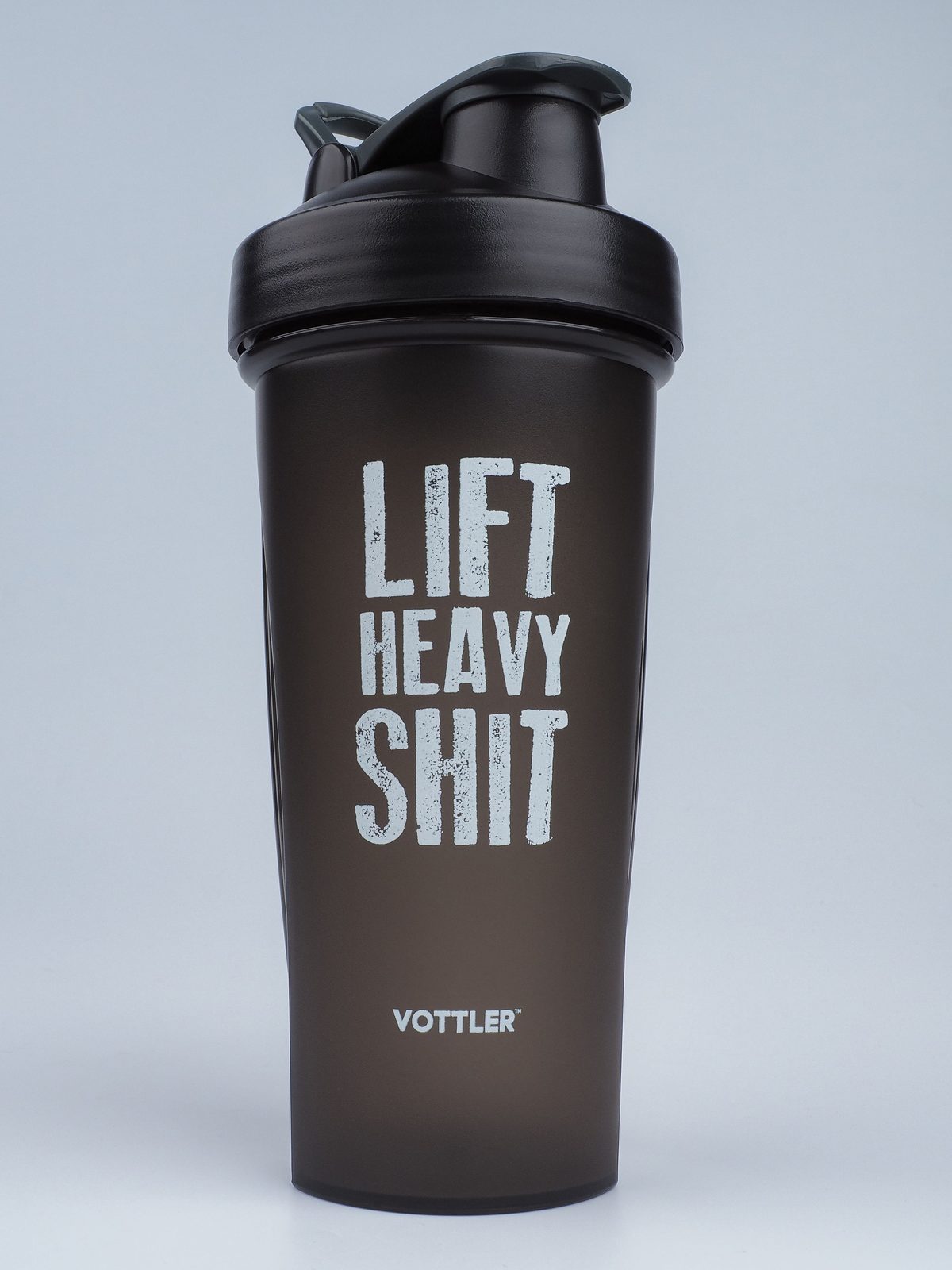 Шейкер VOTTLER 600 мл, черный, принт LIFT HEAVY